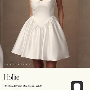 Meshki Ivory Satin Dress